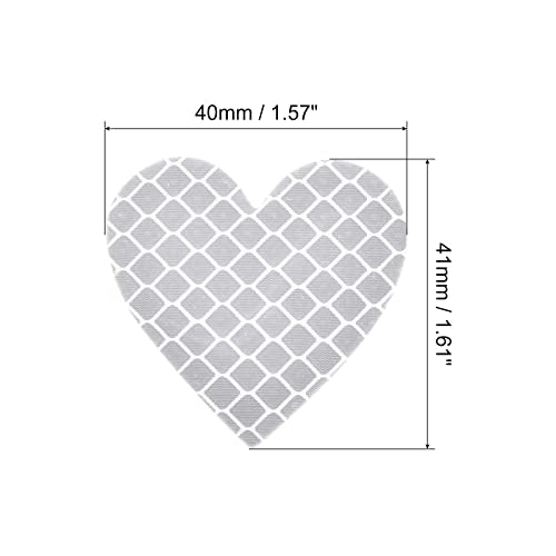 PATIKIL Reflective Stickers, 12 Pack 1.61 x 1.57 Inch Waterproof Adhesive High Visibility Night Caution Warning Heart Shape Safety Tape Reflector for Trucks Trailers Cars, Silver - color: Silver