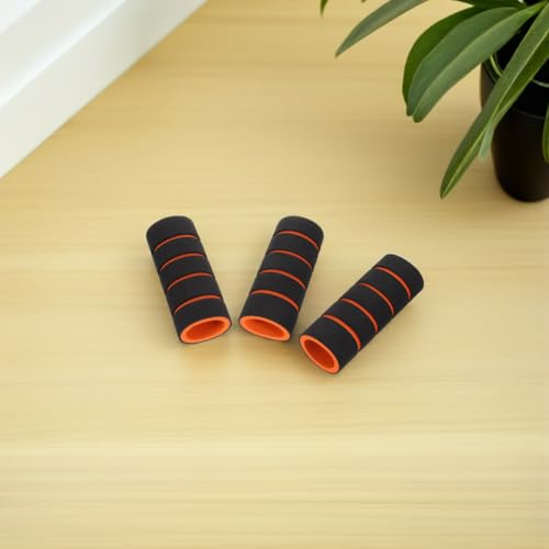 UKCOCO 3 Pcs Foam Handle Grips : Non Slip Sponge Pull Up Bar Sleeve Handlebar Cover for Fitness Equipment Bicycle Motorbike, Easy Installation, 4.32X1.49X1.49in (Black)