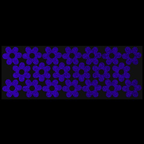 LiteMark Reflective Petal Flower Power Vinyl Stickers, Great for Laptop, Phone, Helmets, Bicycles - Purple, Pack of 20 Pcs - color: Purple