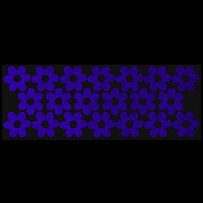 LiteMark Reflective Petal Flower Power Vinyl Stickers, Great for Laptop, Phone, Helmets, Bicycles - Purple, Pack of 20 Pcs - color: Purple