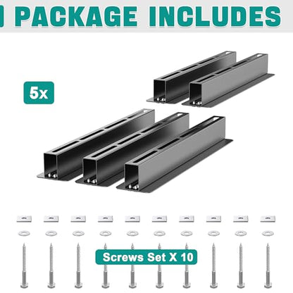 EVERHANGER Ceiling Storage Rack, Heavy Duty Overhead Storage Rack for Garage, Adjustable Ceiling Bin Storage System, 5 Sets for 4 Bins, 16 Inch - style: For 4 Bins