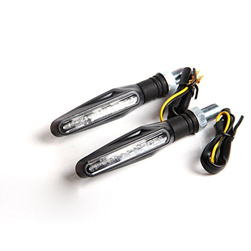 4Pcs Motorcycle LED Turn Signal Lights Blinkers Indicator Lights (Amber) - color: Amber