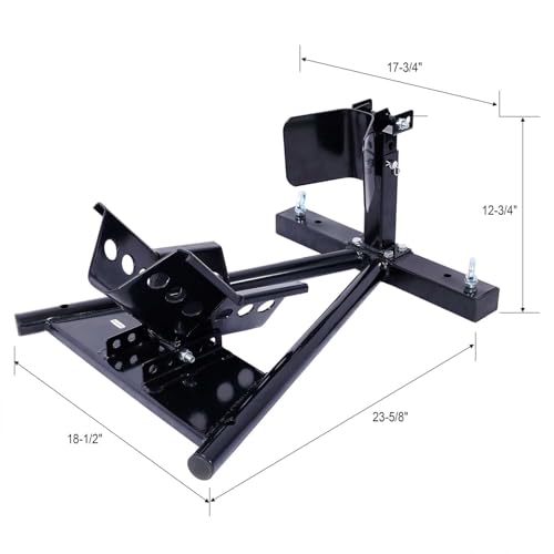 Motorcycle Wheel Chock for Trailer, Adjustable Front Tire Stand Up to 3000 lbs, Steel Motorcycle Chock for 17"-21" Wheels, Secure Bike Tire Holder for Truck, Garage, and Transport – Black