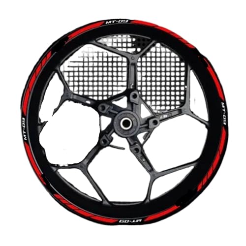 Wheel Stickers for Ya&maha for MT-09 for MT09 for MT 09 Motorcycle Reflective Wheel Sticker Rim Stripe Tape Decal Waterproof Accessories Decals(Color 15) - color: Color 15