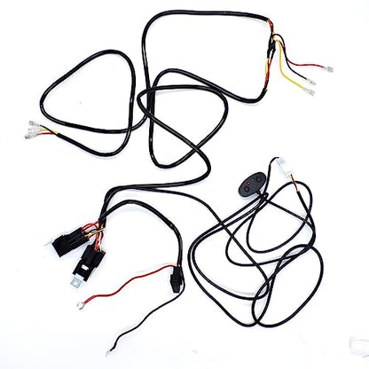 On Off Switch Wiring Harness Kit for LED Light Bar Off Road Lights LED Work Light 12V Waterproof Power Relay Blade Fuse - color: 1 wiring for 2 lights