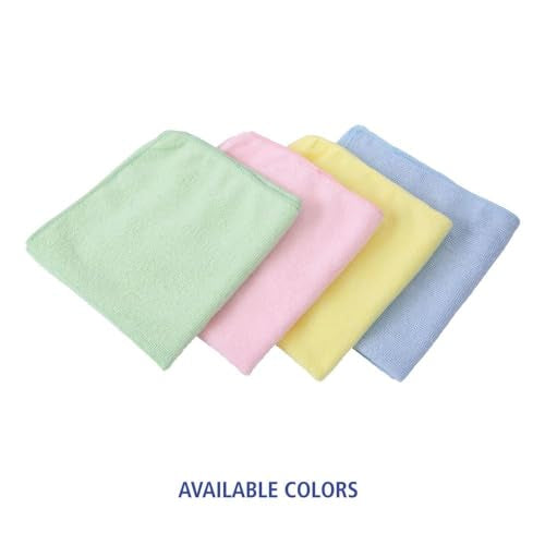 Boardwalk Microfiber Cleaning Cloths, 16 x 16, Blue, 24/Pack