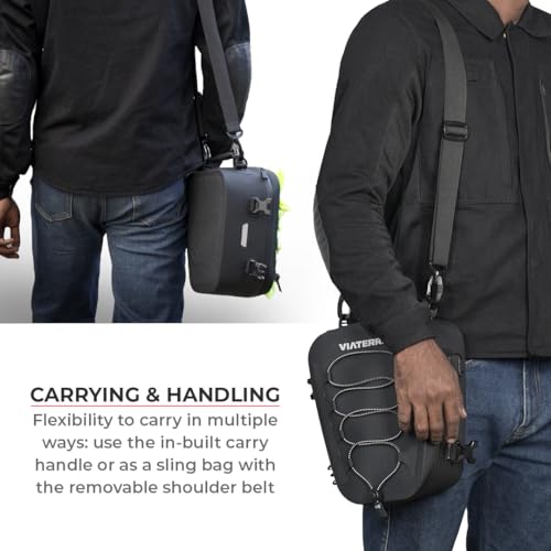 ViaTerra 100% Waterproof 6L Tailbag I Universal motorcycle seat bag I No outer rain cover or inner liner needed