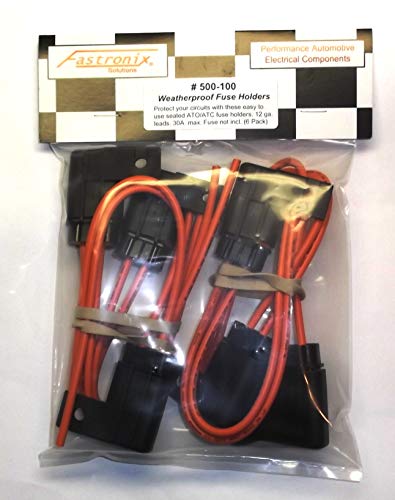 Fastronix Automotive/Marine Waterproof Blade Style ATO/ATC Fuse Holder with Cover 6 Pack - size: 6 Pack