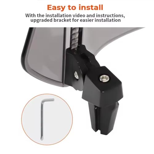 Motorcycle Windscreen for BMW K 1200 LT 1999-2003 2004 2005 2006 2007 2008 2009 2010 2011, Windscreen Air Deflector Adjustable Clip-On Windshield Extension,B 280mm×120mm Bsmoke - color: B 280mm×120mm Bsmoke