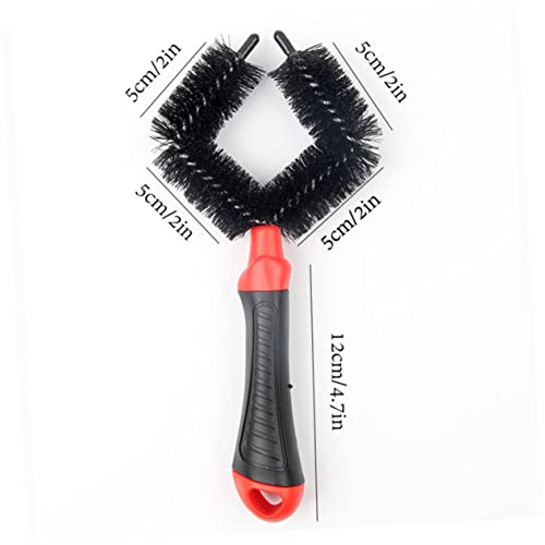Yardwe Chain Brush Set Ergonomic Bike Chain Cleaner Kit Compact Red Cleaning Brushes for Efficient Lightweight Design for and Use