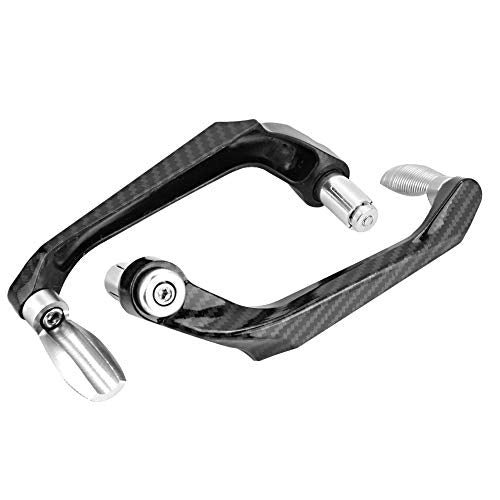 KIMISS 7/8" Universal Motorcycle Handlebar Protector, Silver Aluminum Alloy Brake Guard for Cruiser & Dirt Bikes, Lightweight & Rustproof