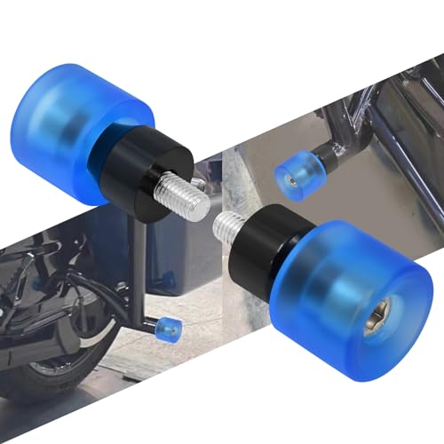 Motorcycle Decorative Wheel M12 Screw Install on Saddle Bag Guards Engine Guard Fit for Harley Touring Street Glide Road King Road Glide Electra Glide (Blue) - color: Blue