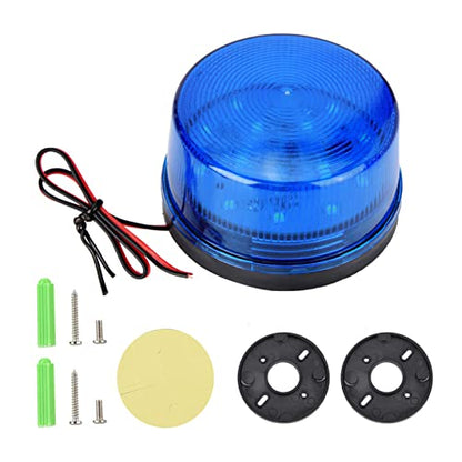 CHICIRIS LED Strobe Beacon Warning Signal Flashing Light for Security Alarm Blue Emergency Light for Home Office 1 X LED Flashing Alarm Lamp Without Sound