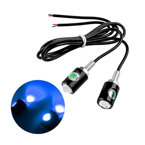 Car License Plate Light, 2PCS 12V 3W Super Bright Waterproof Vehicle License Plate Screw Bolt LED Bulb, Auto Exterior Tag Lights, Universal for SUV Motorcycle Caravan (Ice Blue) - color: Ice Blue