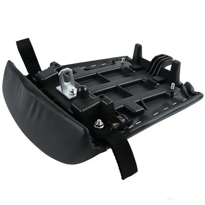 Rear Passenger Seat Pillion Cushion Fit for Yamaha YZF R1 2000 2001 - Black Synthetic Leather Replacement Pad - Motorcycle Sportbike Saddle Assembly with Strap - size: Yamaha R1 00-01