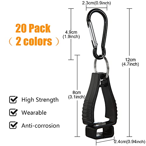 20PCS Glove Clips Glove Belt Clips Work Safety Clip Glove Keeper Glove Holder Clip Glove Grabber Clip Holder for Belt Loop Guard Worker Construction
