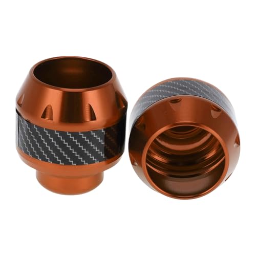 Motorcycle Frame Sliders Falling Protection Wheel Crash Protector Scooter Moped Aluminum Alloy Orange 2 Pcs - color: Orange