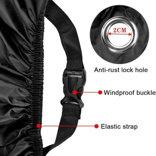 Motorcycle Cover for Husqvarna Svartpilen 401 Vitpilen 401, 420D Heavy Duty Watertight Motorcycle Cover All Weather Outdoor Protection with Lock Holes Night Reflective