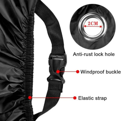Motorcycle Cover for Husqvarna Svartpilen 401 Vitpilen 401, 420D Heavy Duty Watertight Motorcycle Cover All Weather Outdoor Protection with Lock Holes Night Reflective