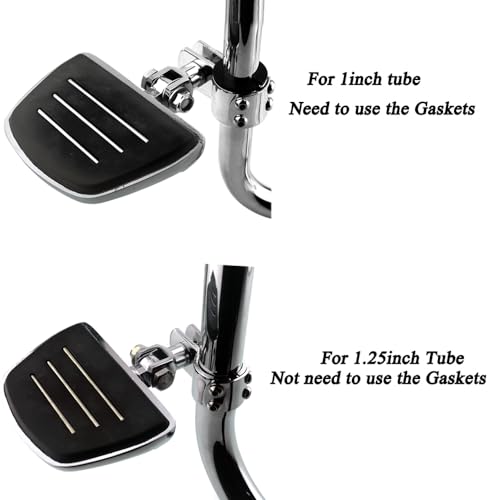 Motorcycle Highway Pegs Footpegs Wide Foot Rest Mini Floorboards Mount Kit Compatible with Harley Road King Road Glide Street Glide Electra Glide Sportster Honda Yamaha Kawasaki 25mm 32mm - color: Style #4 Chrome