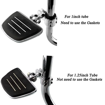 Motorcycle Highway Pegs Footpegs Wide Foot Rest Mini Floorboards Mount Kit Compatible with Harley Road King Road Glide Street Glide Electra Glide Sportster Honda Yamaha Kawasaki 25mm 32mm - color: Style #4 Chrome