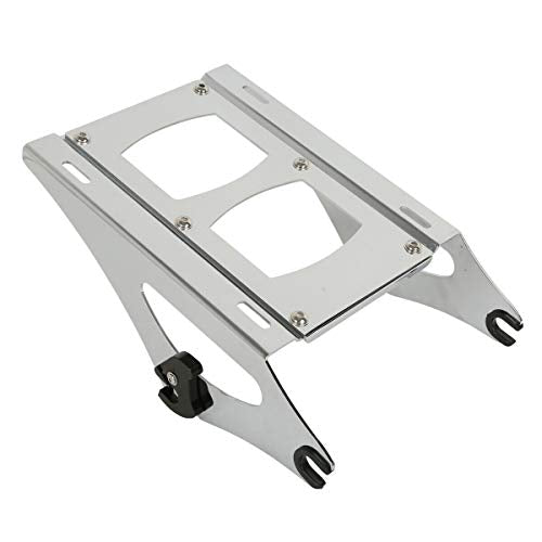 TCMT King Motorcycle Trunk Box Backrest Chrome 2 Up Mount Rack Fit For Harley 2014-2025 Touring CVO Road King Road Glide Street Glide Electra Glide Pack - color: Style A Chrome 2 Up Rack#2