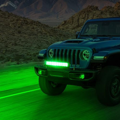 Nilight LED Light Bar 12 Inch 72W Spot Flood Combo Green Beam Off Road Lights Fishing Hunting Emergency Deck Boat Work Lighting for Trucks UTV Pick-up Van Boat Tractor - color: Green