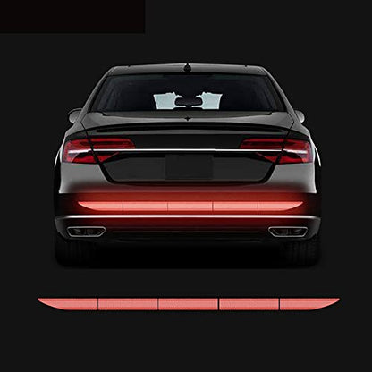 5pcs/Set Diamond Grade Reflective Stickers High Intensity Night Visibility Safety Warning Sign Reflective Tape Stickers for Cars Trucks Helmets Motorcycle Bumper Sticker 35.83x1.57in - color: Watermelon Red