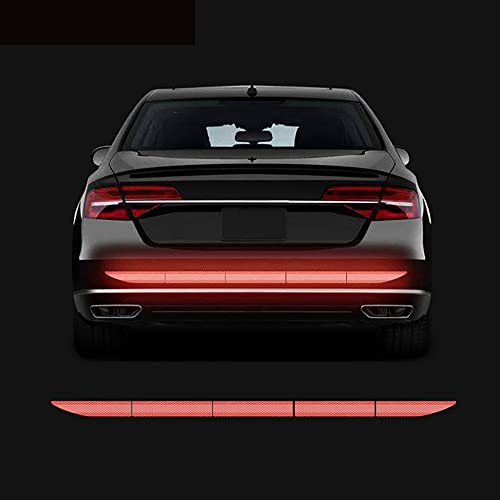 5pcs/Set Diamond Grade Reflective Stickers High Intensity Night Visibility Safety Warning Sign Reflective Tape Stickers for Cars Trucks Helmets Motorcycle Bumper Sticker 35.83x1.57in - color: Watermelon Red