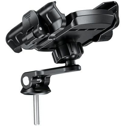 BRCOVAN Bike Fork Stem Phone Mount Holder [Camera Friendly] [1s Locking] | Adjustable Bicycle Headset Top Cap Cellphone Cradle with Solid Aluminum Mounting Base Fit 5.4'' - 7.2" Smartphones