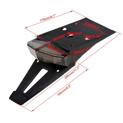 Rear Fender LED Brake Tail Light Turn Signals Running Lamps License Plate Light With 5 Wires for Custom Off-road Cross Dirt Bike Enduro Yamaha Suzuki DRZ Kawasaki Honda CRF - color: Smoke