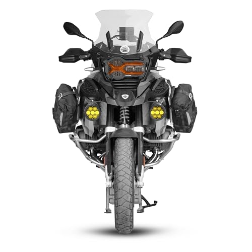 Motorcycle Crash Bar Bag 7L Waterproof Motorbike Side Pannier Bag with MOLLE System Tail Luggage for Adventure Touring Bikes Black 1pc - color: Black7L