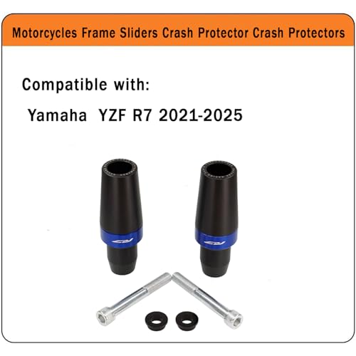 Frame Sliders for Yamaha R7 YZFR7 2021-2025 Motorcycle Accessories Crash Protection pad Bobbins Pad Falling Protector Frame Sliders YZF-R7 (Blue)
