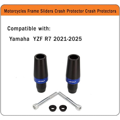 Frame Sliders for Yamaha R7 YZFR7 2021-2025 Motorcycle Accessories Crash Protection pad Bobbins Pad Falling Protector Frame Sliders YZF-R7 (Blue)