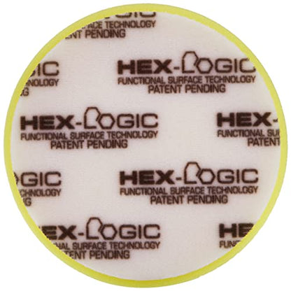 Chemical Guys BUFX_101HEX6 BUFX_101_HEX6 Hex-Logic Heavy Cutting Pad, Yellow (6.5 Inch Pad Made for 6 Inch Backing Plates), 1 Pad Included - size: 6.5 Inch Pad (1 Pack), style: Medium/Heavy Cutting Pad