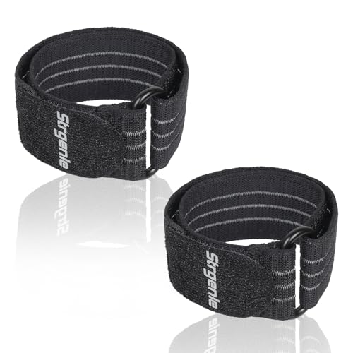 Cowboy Boot Straps, Adjustable Elastic Pant Leg Straps for Biking, Fishing, Hiking, Wading etc. - color: Black-2pcs