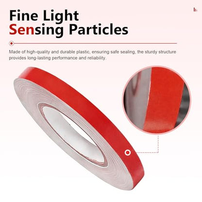 Car Reflective Strip Sticker, 0.39" x 16.4ft Cuttable Reflective Warning Body Tape, Self-Adhesive Night Visibility Rim Strip Decal, Universal for Most Cars, Motorcycles, Bikes (Red) - color: Red