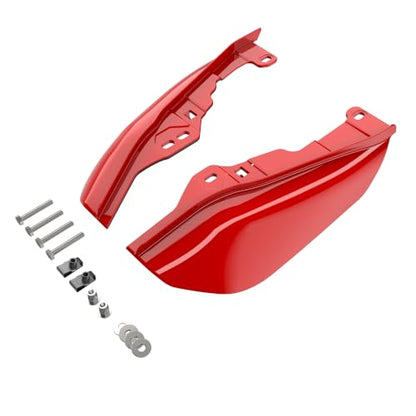 Advanblack 2025 Road Glide Mid Frame Air Deflectors Heat Shields Deflector for Harley Touring '09-'25 Harley RG, Street Glide, Road King (Rally Red) - color: Rally Red