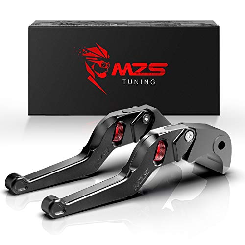 MZS Black Motorcycle Brake Clutch Levers Short Compatible with Z400 19-23 / Z125 17-26 / KLE300 300X 17-24 / EX 400 18-23 / EX300 13-18 / EX 250 08-12 / KLX230 KLX230R 20-24 / KLX300 KLX300SM 21-25 - color: Black, size: Z400/EX400/EX300/KLE300/KLE300X/KLX
