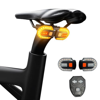 JINKEY Bike Turn Signals,Bright Bicycle Turn Signals Front Back IPX5 Waterproof Wireless Remote Control Rear Bike Light USB Rechargeable LED Bike Flashlight for Mountain Bike,Bicycle,Scooter - color: Style 1