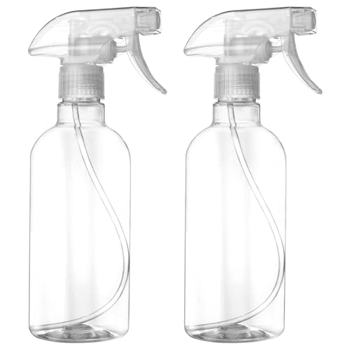 Spray Bottles for Cleaning 16.9 oz/500 ml Water Empty Spray Bottle Heavy Duty Plastic Clear Squirt Mist Spray Bottle for Hair Plants Pets Alcohol Lab Oil Sprayer Roller Bottles(1Pcs)