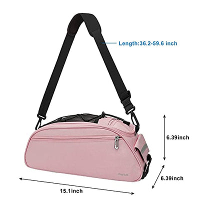 MOSISO Bike Rack Bag, Waterproof Bicycle Trunk Pannier Rear Seat Pouch Cycling Bike Carrier Backseat Storage Luggage Saddle Shoulder Bag - color: Pink