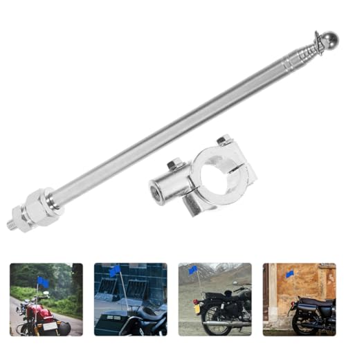 Bike Handlebar Flag Pole Mount Kit 2pcs Steel and Aluminum Alloy Adjustable Height Secure Support for Dirt Bike Motorcycles Biking Safety