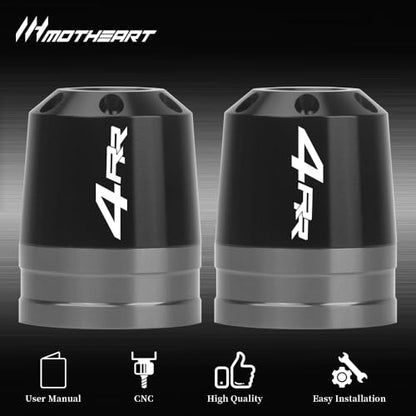 Motorcycle Handlebar End Weights For Ninja ZX-4RR 2023-2025 Heavy Duty Stainless Steel & Aluminum Bar Ends with Vibration Dampers Universal 8mm Fit Accessories (Gray) - color: Gray