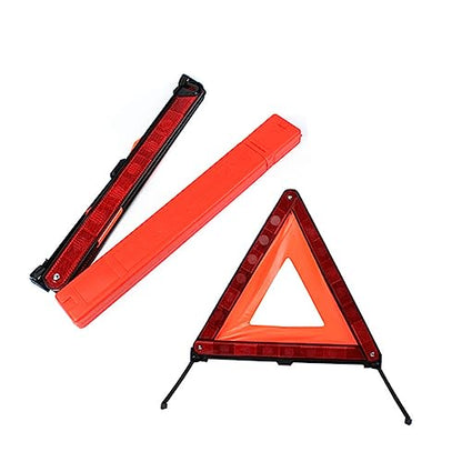STOBAZA 2pcs Collapsible Warning Triangle Sign Emergency Roadside Kit Safety Material Day Night Visibility - size: 43.5X37cm