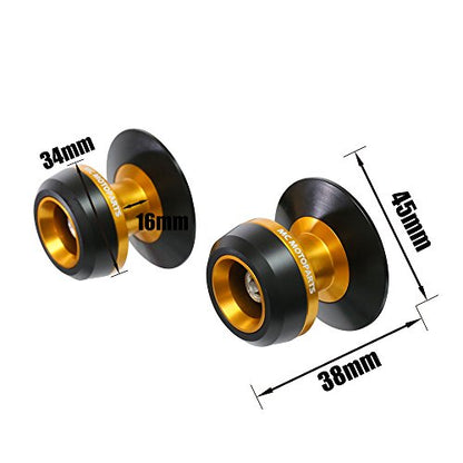MC MOTOPARTS Twall 6MM CNC Swingarm Spools Compatible with DAYTONA 675 2006-2010 06 07 08 09 10 (Gold) - color: Gold