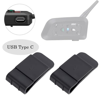 2 PCS Belt Clips for V4 V6 with USB-C, Q7, Q2, V7, Q8, MS20 Referee Headset Accessories and Motorcycle Helmet Clip Mounts - color: Raido with USB C interface