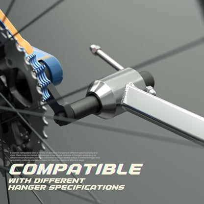 Derailleur Hanger Alignment Tool – Bicycle Rear Derailleur Hanger Gauge for 20"-29" Wheels – 304 Stainless Steel Wheel Alignment Tool for MTB, Road Bikes, UDH, Bike Repair and Maintenance