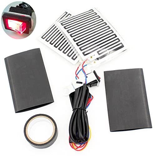 Universal Heated Grips Handlebar Heater Hand Warm Grip Inserts Pads Winter Warmer 12V With Switch Light Heat Thermal Cover Resistant Tape Handle Bar Motorcycle Motorbike ATV Motor Bike - size: Heated Hand Grip With Switch Light