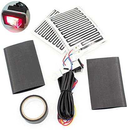 Universal Heated Grips Handlebar Heater Hand Warm Grip Inserts Pads Winter Warmer 12V With Switch Light Heat Thermal Cover Resistant Tape Handle Bar Motorcycle Motorbike ATV Motor Bike - size: Heated Hand Grip With Switch Light